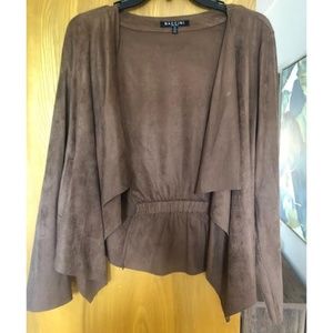 Brown Suede Cardigan
